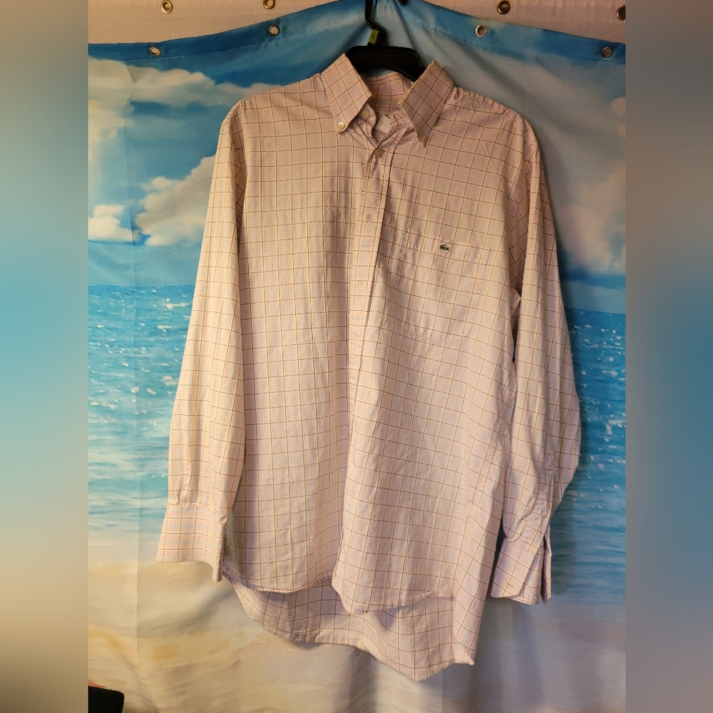 Lacoste Long Sleeve Button Down Shirt Mens‎ Size 40